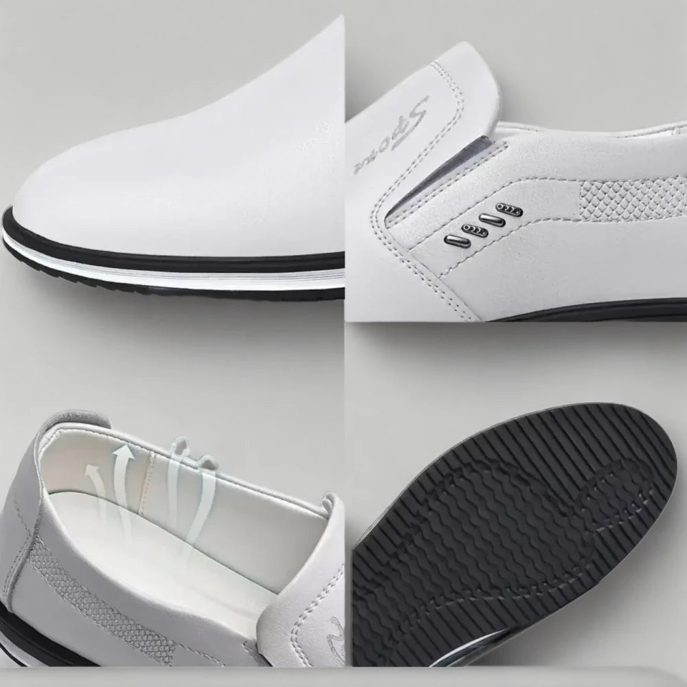 Mocassin anglais noir luxe italien détail du dessus de pied et de la découpe raffinée