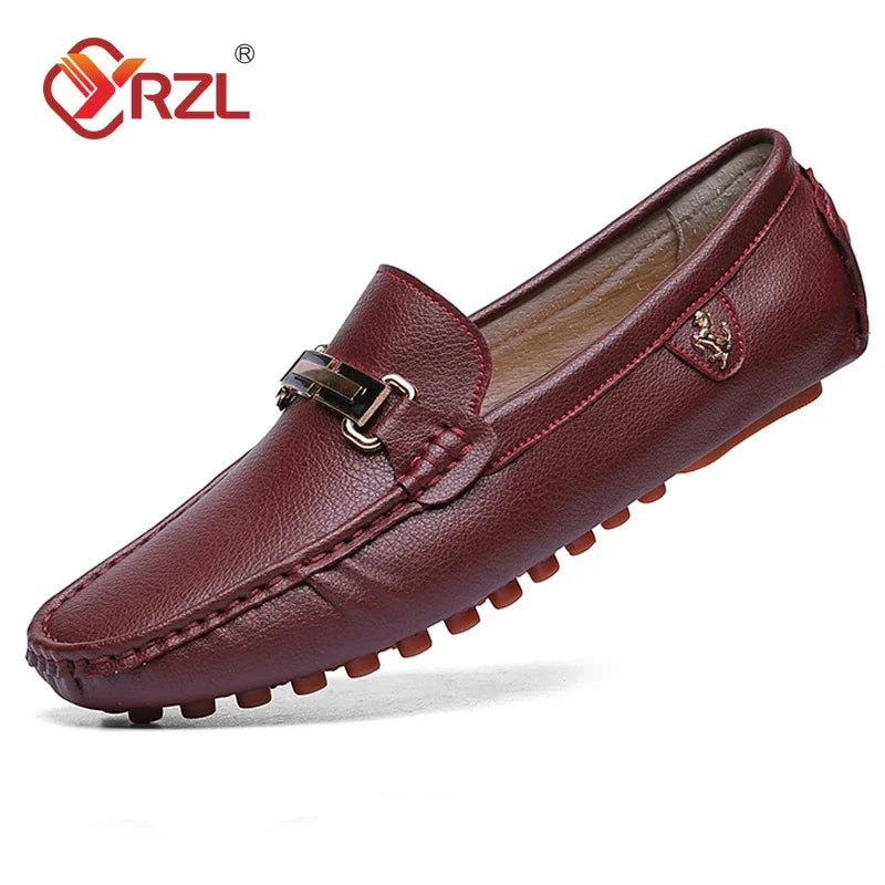 Mocassin double boucle homme enfilade facile sans lacet pratique