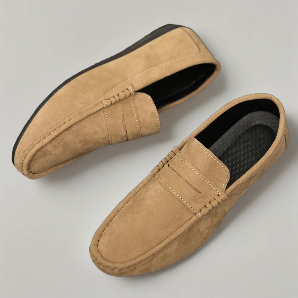 Trio de mocassins homme italien en noir, gris et kaki, trois coloris incontournables