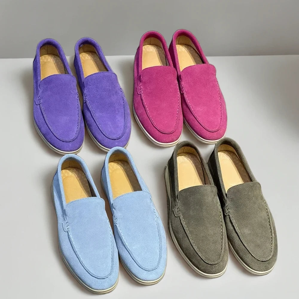 Ensemble de mocassins homme suède dans différentes teintes
