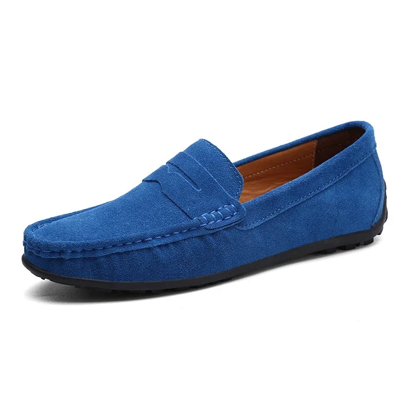 Danton – Mocassin sans chaussette – Bleu ciel