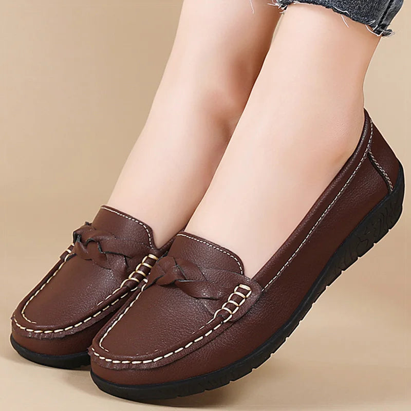Argelès – Mocassins chunky femme – Marron