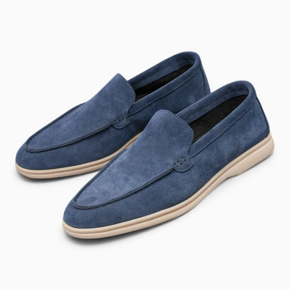 Auteuil – Mocassin suède homme — Bleu foncé