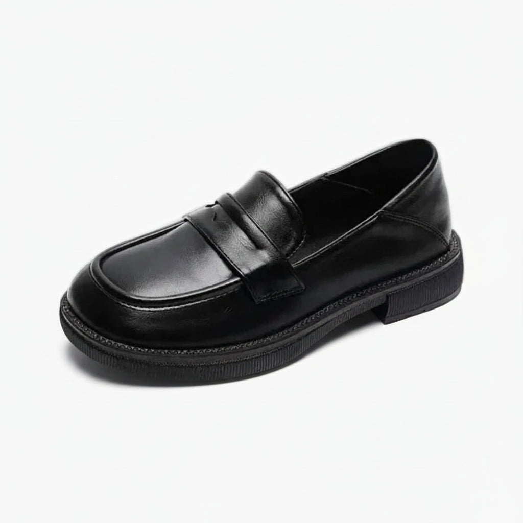 Ballerine mocassin femme noire enfilable pour le quotidien