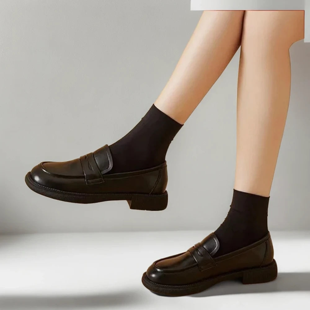 Chaussure ballerine mocassin femme souple vue de profil