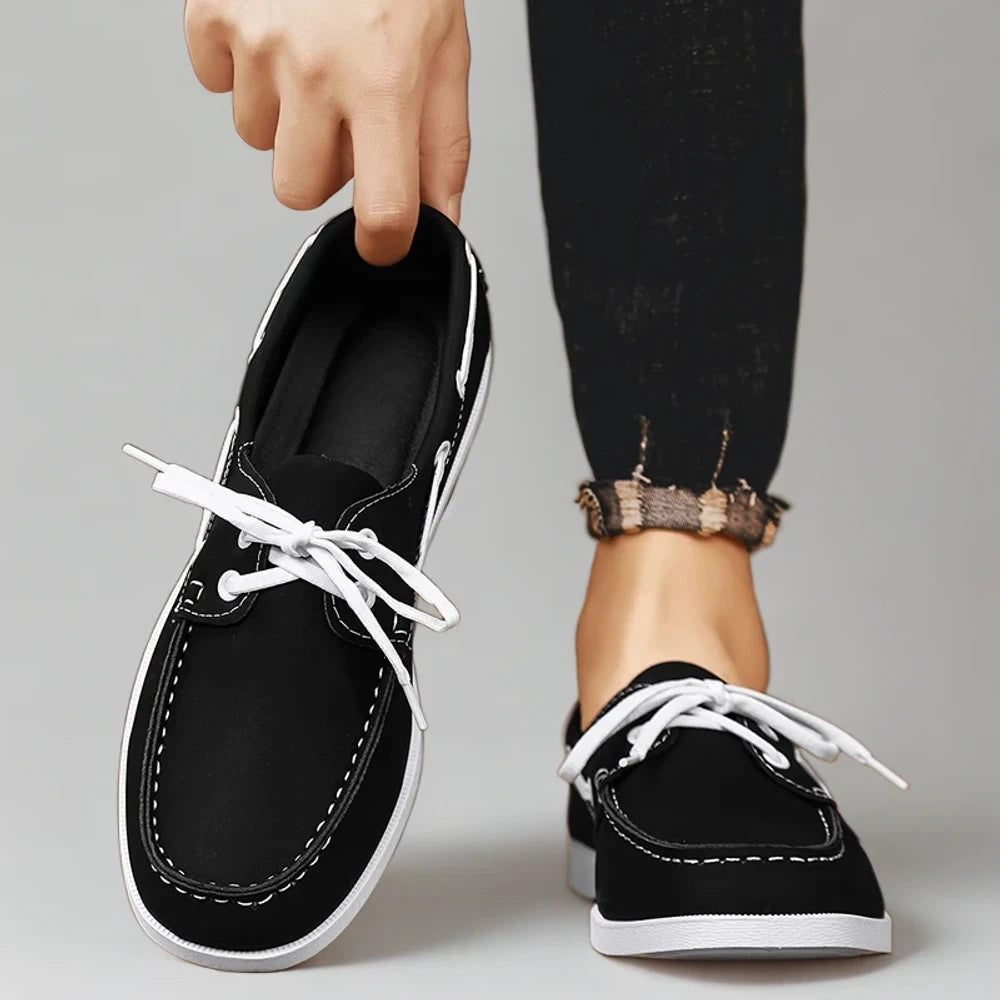 Chausette mocassin cuir PU flexible, port au quotidien