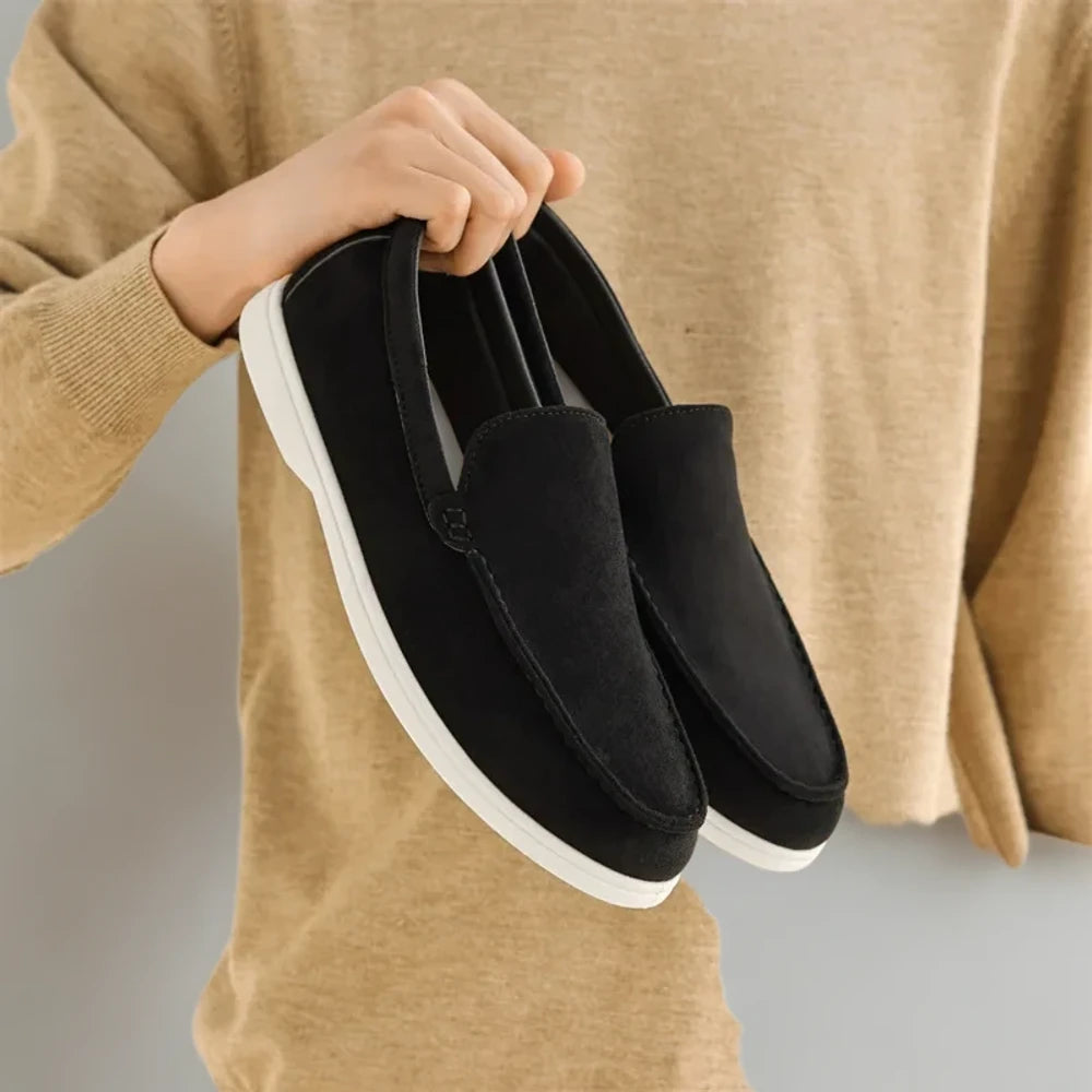 Chaussettes pour mocassin homme en noir, design britannique sans lacet