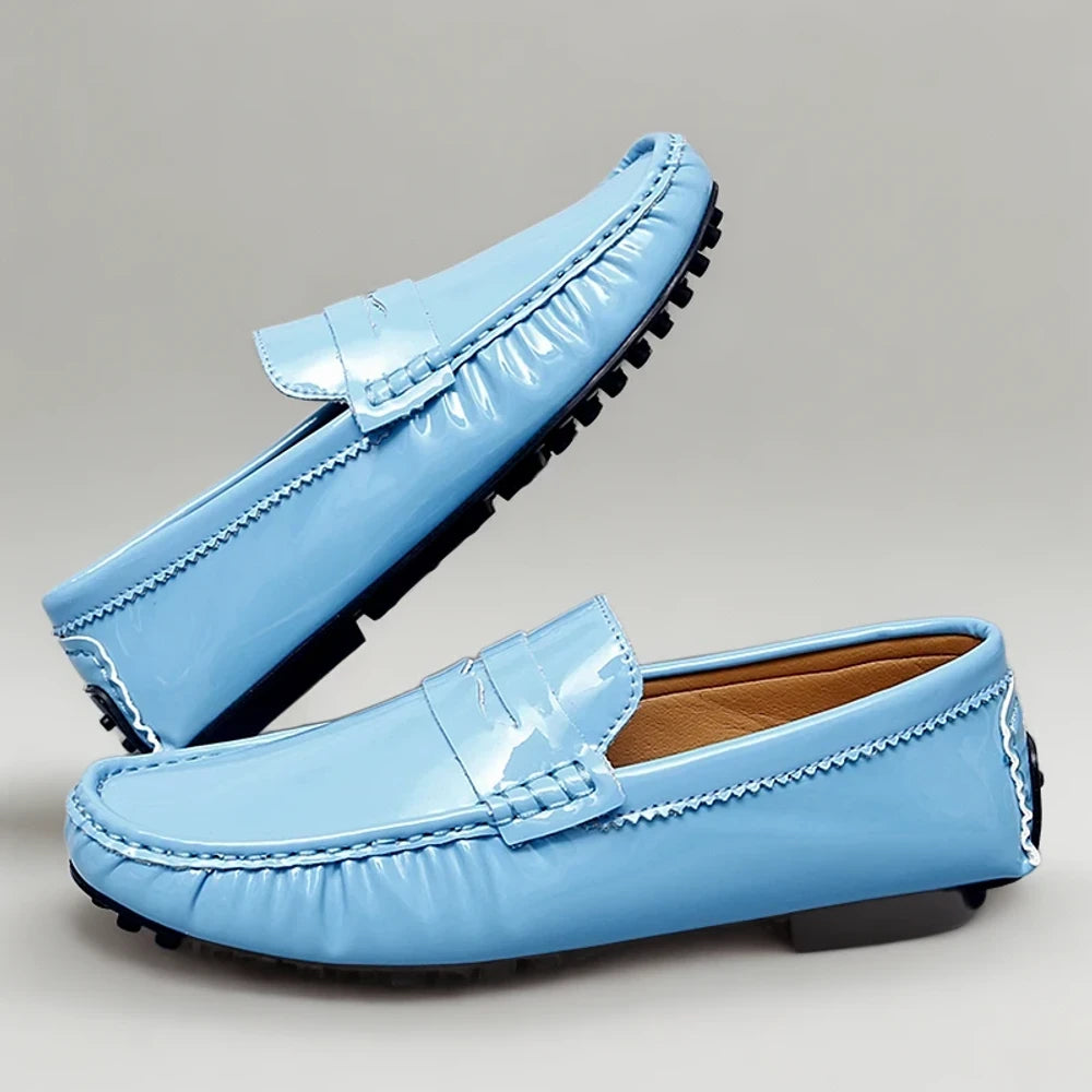 Mocassin homme avec chaussettes invisibles intégrées, semelle antidérapante flexible