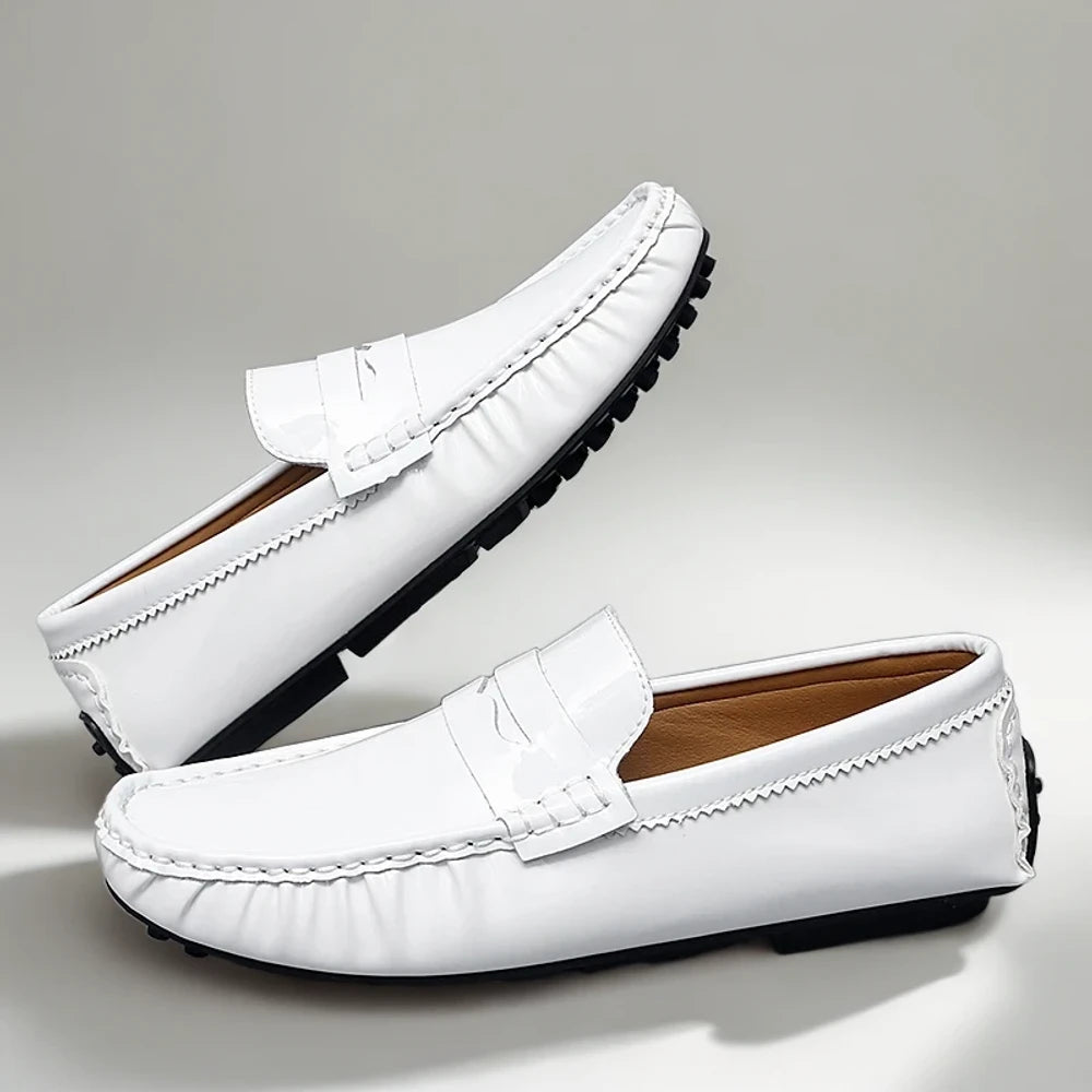 Chaussettes invisibles mocassin blanc homme, faciles à enfiler sans lacet