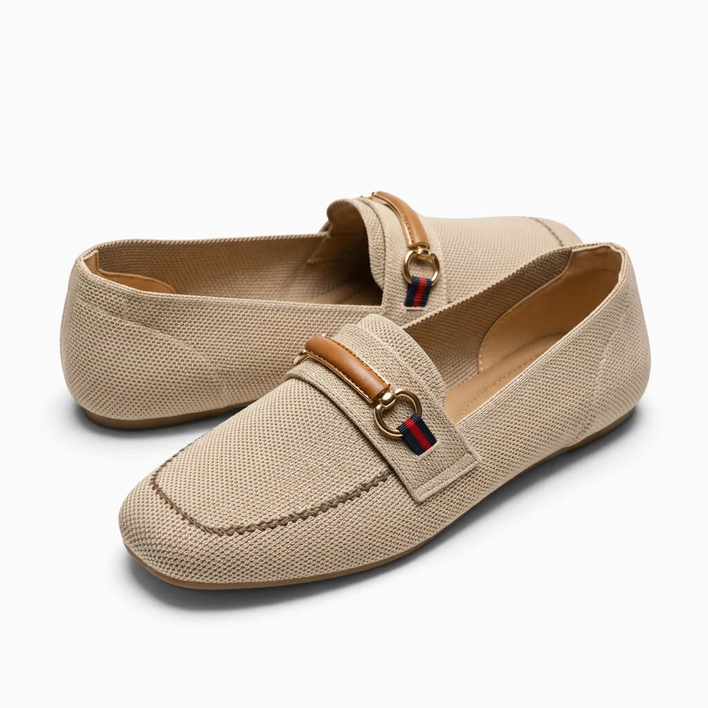 Mocassin femme sans talons, coloris Sable