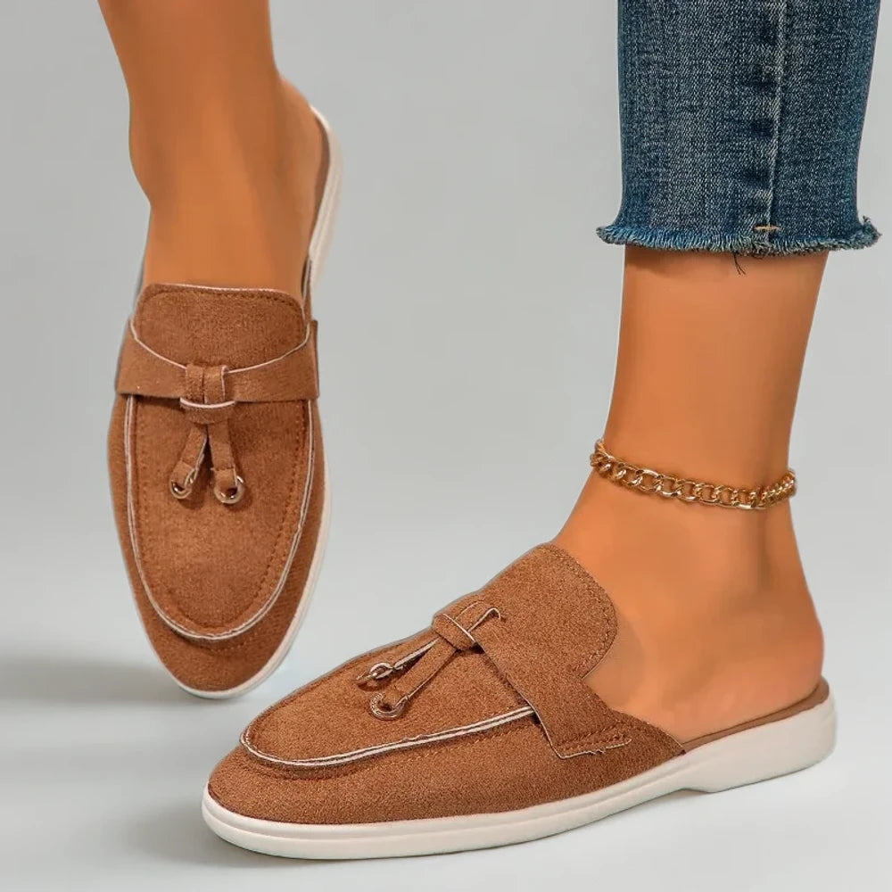 Mocassin gland femme sans lacet, slip-on pratique et élégant