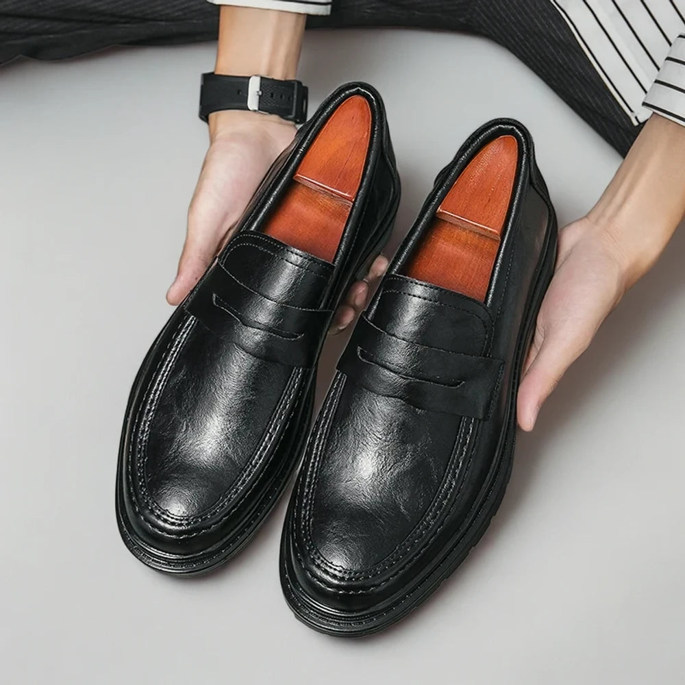 Mocassin homme avec tête cuivrée inspiré style mocassin à gland