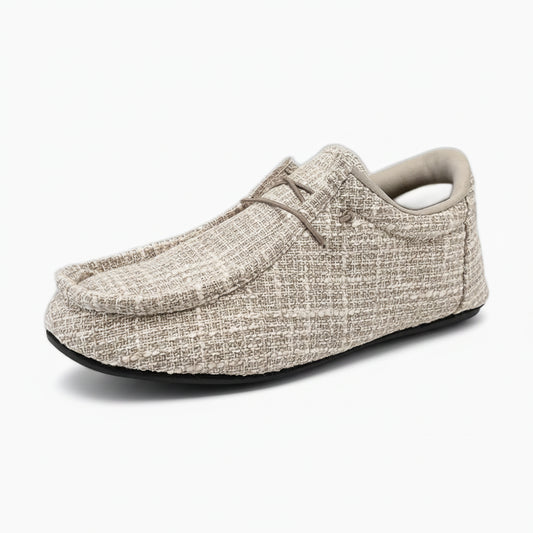 Mocassin ajouré femme en toile légère avec design perforé respirant