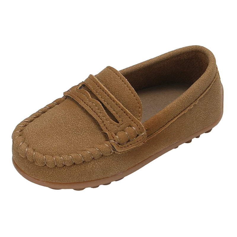 Mocassin espadrille enfant garçon couleur unie, design simple et élégant