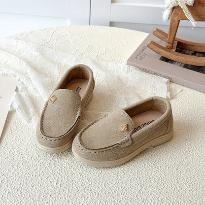 Mocassin beige enfant garçon, style casual pour l'école