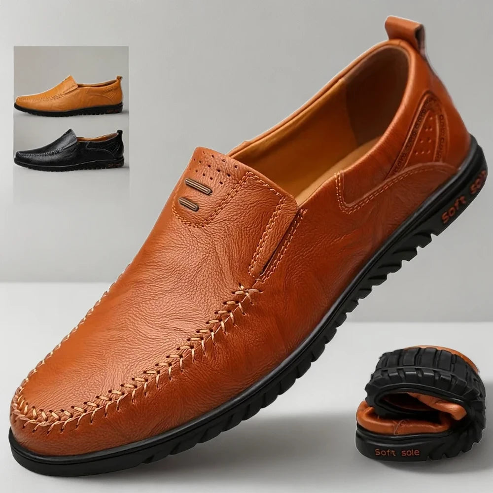 Semelle intérieure confortable du mocassin bicolore italien