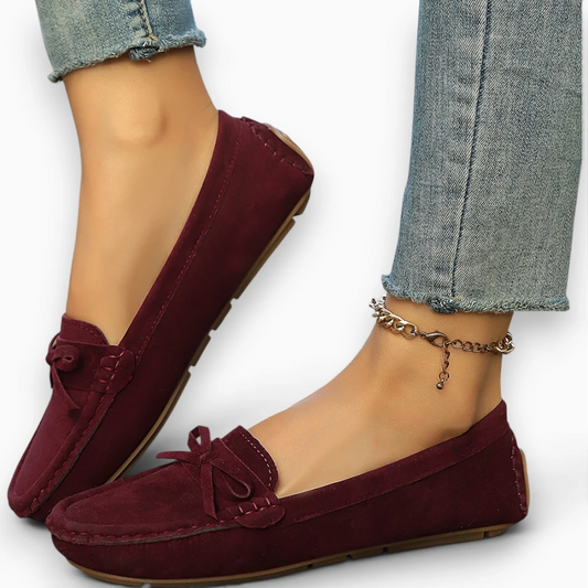 Mocassins femme bicolores souples à enfiler pour le quotidien