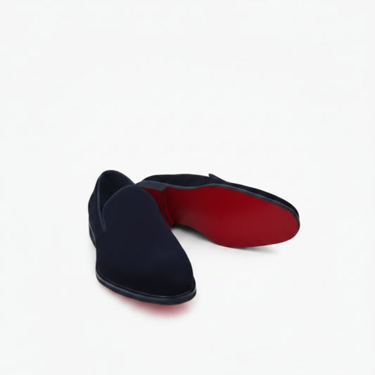 Mocassin bicolore homme noir et jaune vue de dessus