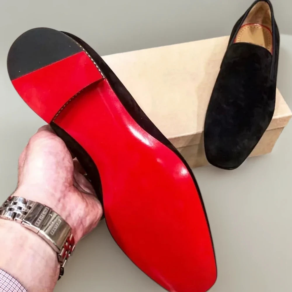 Détail cuir mocassin homme bicolore contrasté