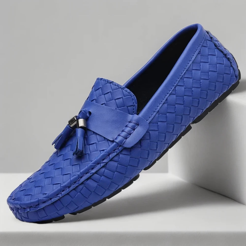 Vue de dessus mocassin bobies montrant la coupe plate et l'enfilage facile