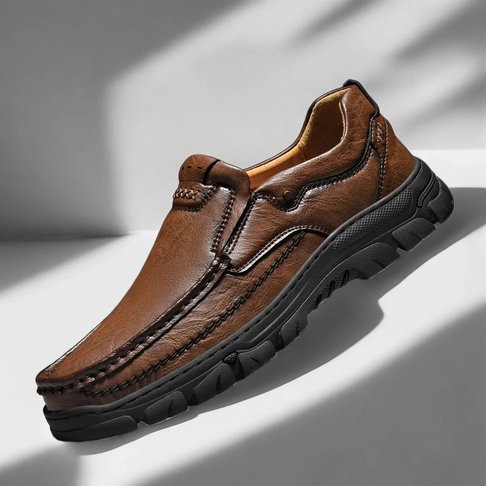 Semelle et construction du mocassin brillant, confort optimal