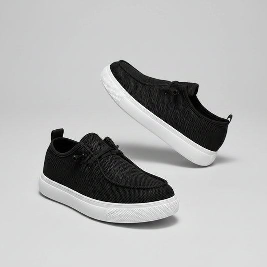 Mocassin chic homme en toile légère avec lacet discret pour le quotidien