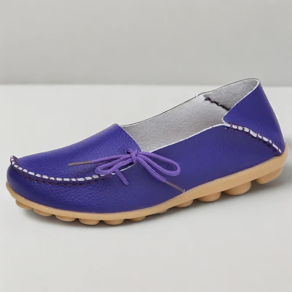 Paire complète de mocassins chocolat femme, palette de couleurs harmonieuse