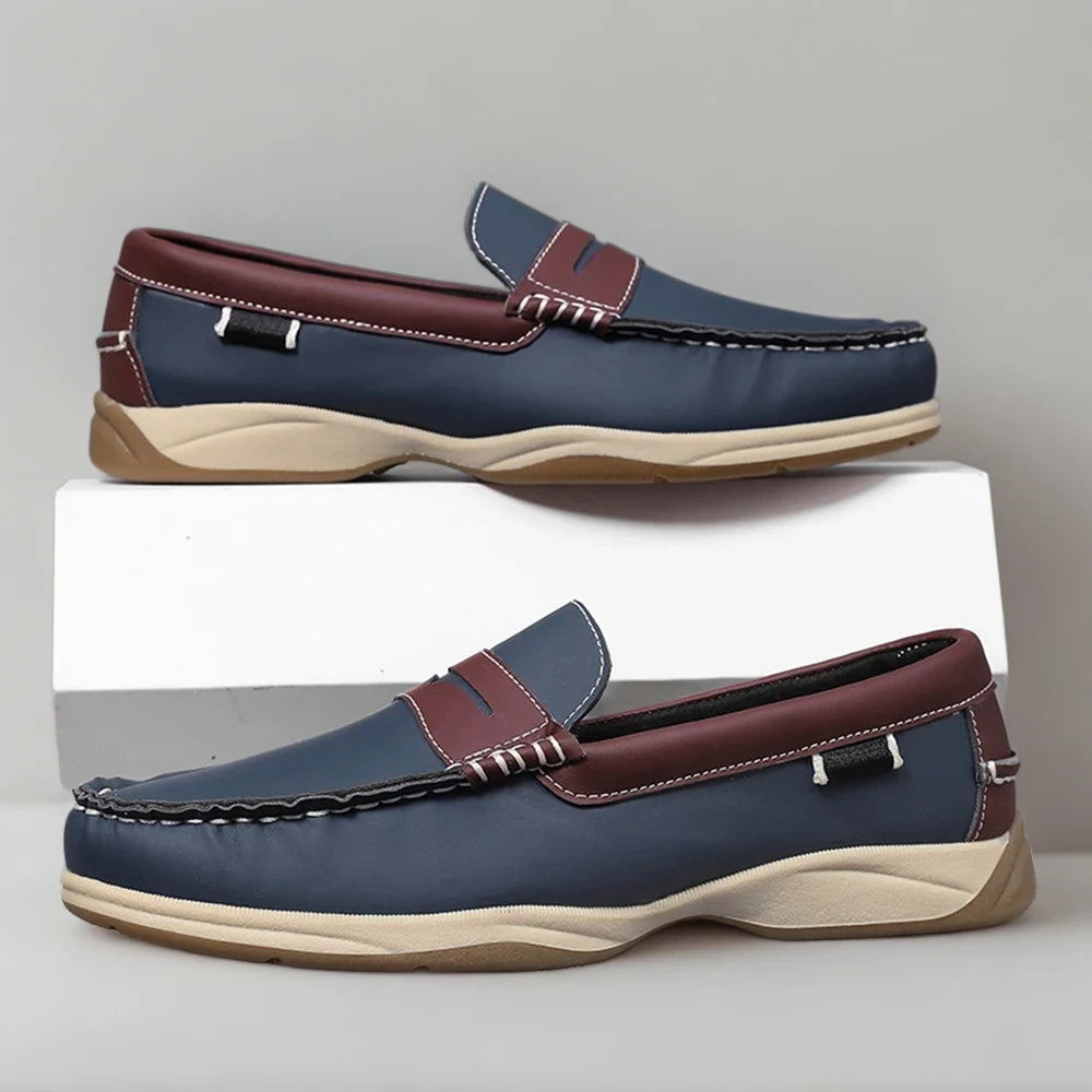 Collection de mocassins cognac avec variantes marron et noir, sélection complète