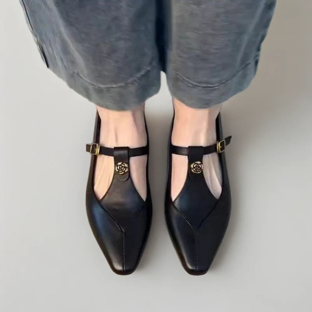 Mocassin pied large femme cuir souple port quotidien casual