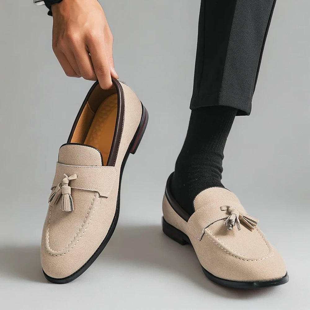 Mocassin homme bout pointu raffiné avec finitions italiennes