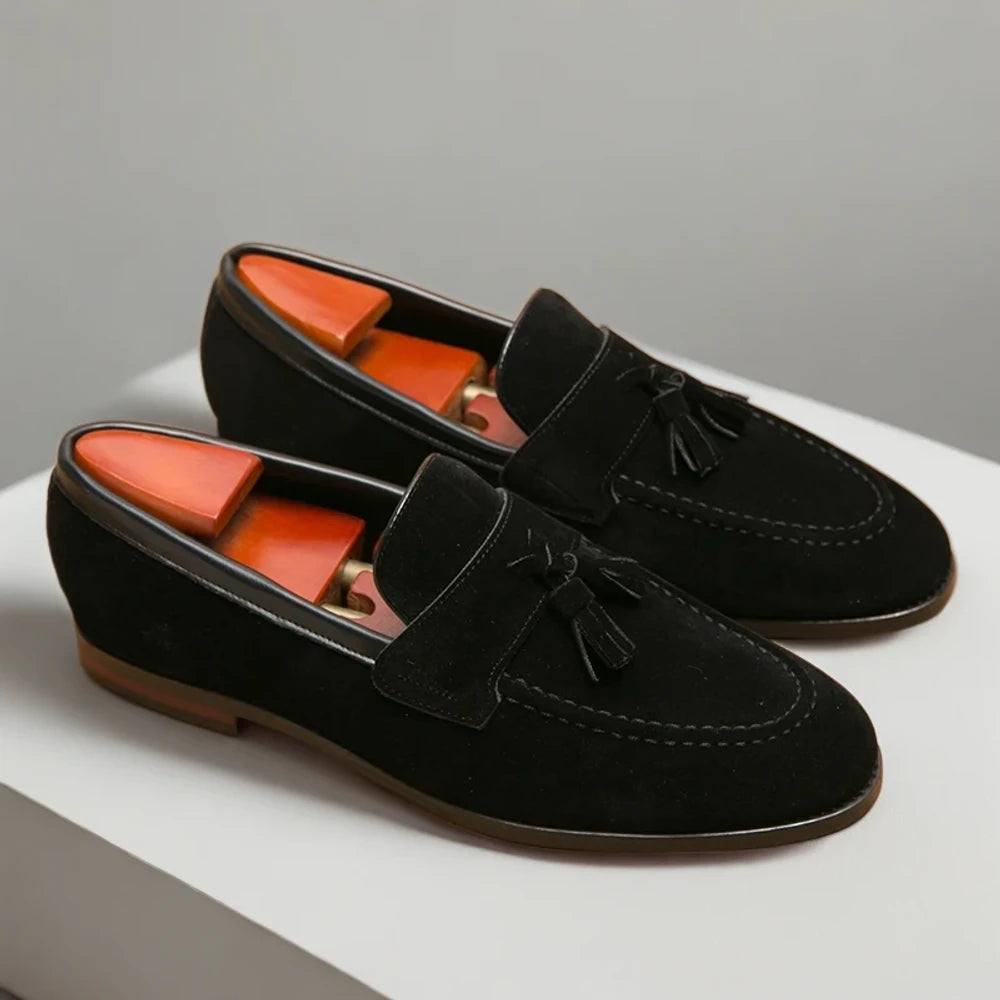 Mocassin homme daim respirant adapté aux quatre saisons
