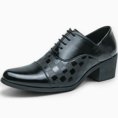 Mocassin simili cuir texturé homme pose enfilage facile sans lacets
