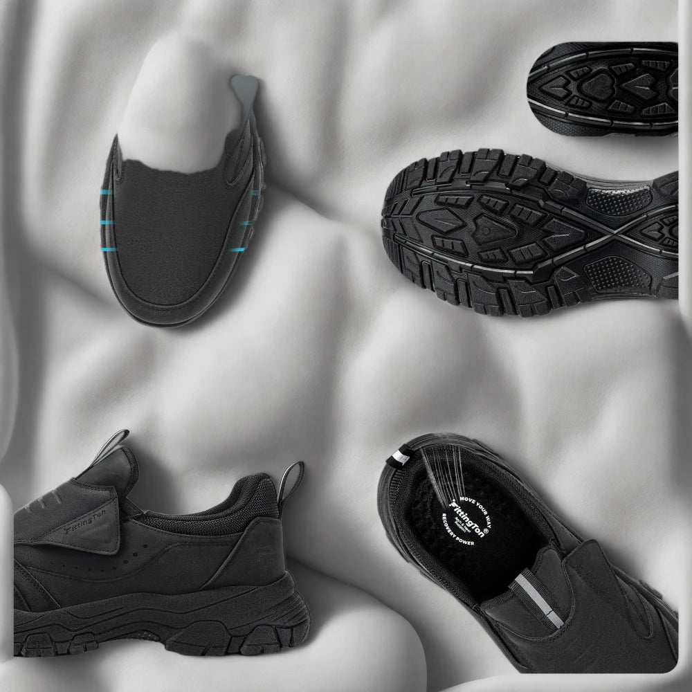Vue avant mocassin homme confortable de style minimaliste et léger
