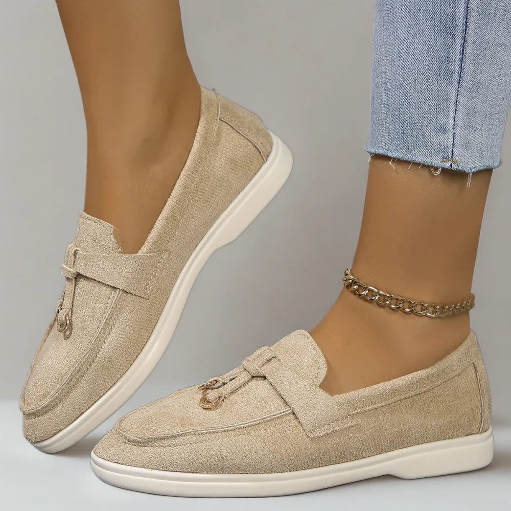 Semelle intérieure du mocassin cow print assurant stabilité et confort