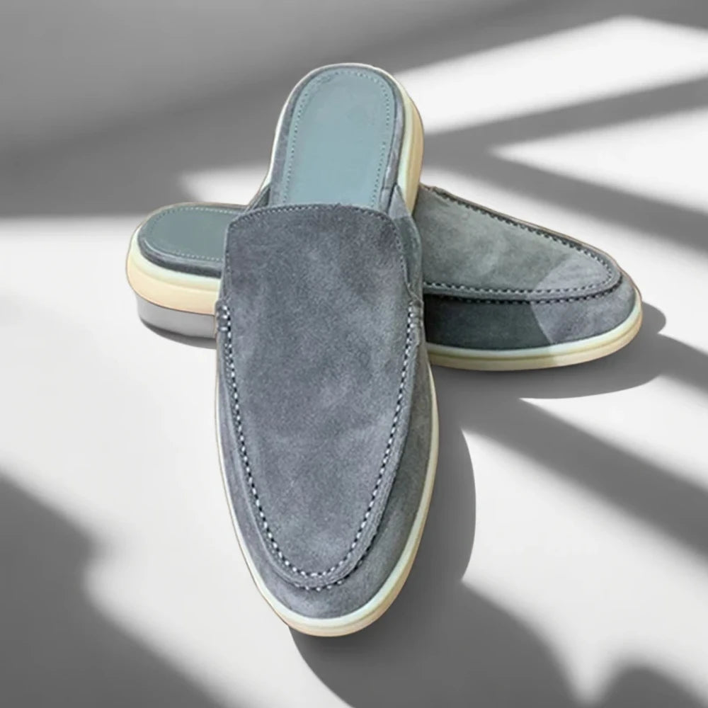 Mocassin crocodile souple, vue de dessus montrant le motif distinctif