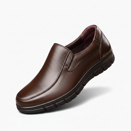 Mocassin cuir tressé homme noir avec détail de tressage artisanal sur le dessus