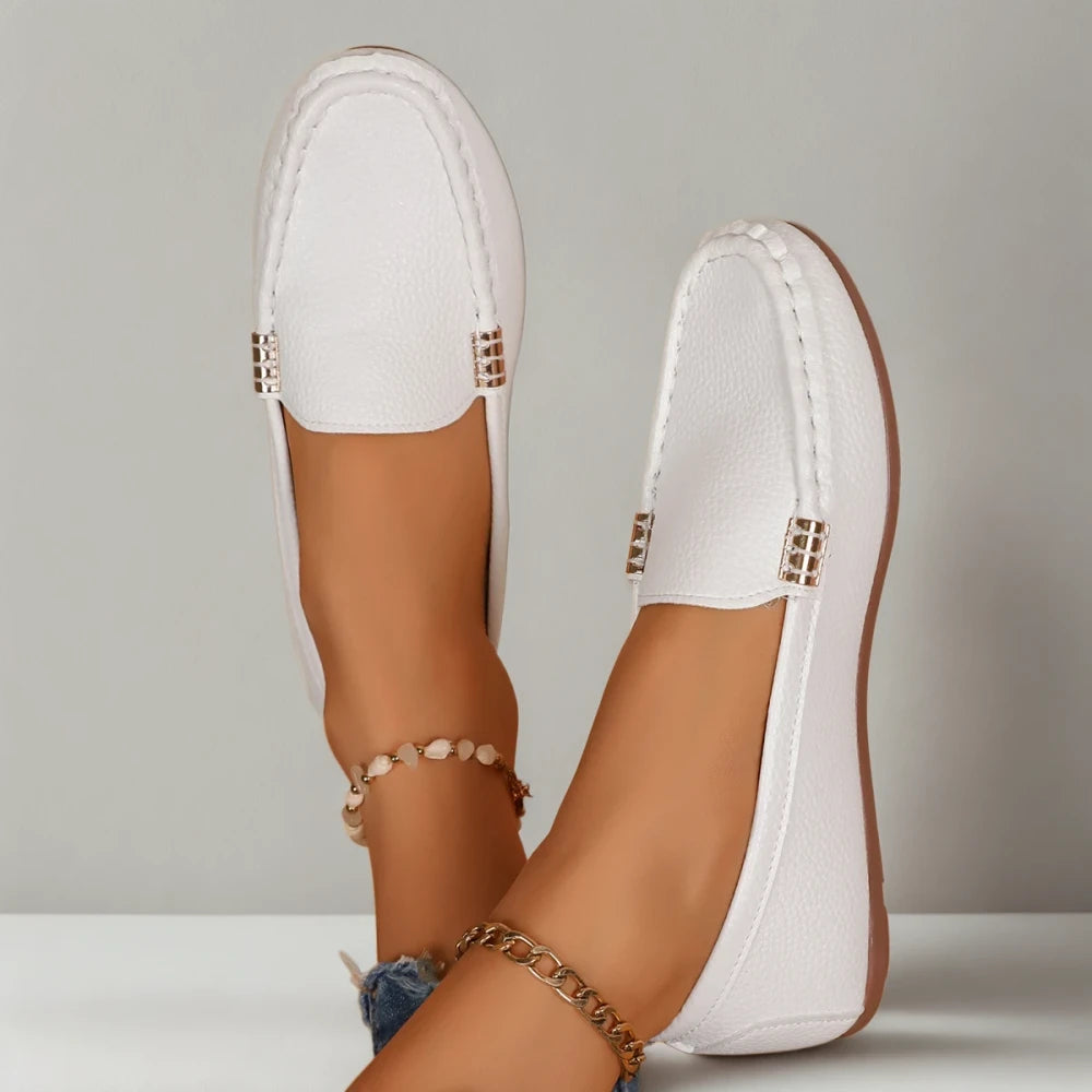 Détail de la semelle du mocassin d'intérieur femme pour maximum de confort