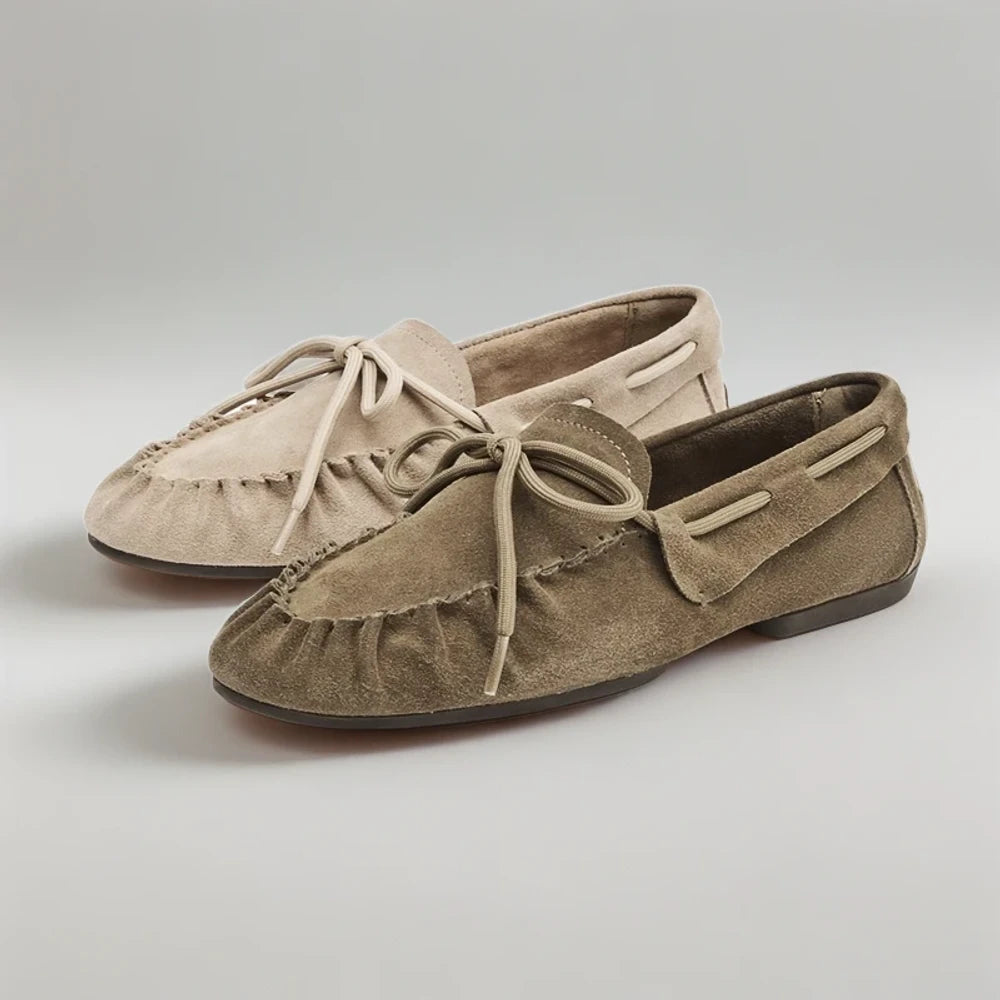 Mocassins femme daim marron à porter du matin au soir, confort premium durable