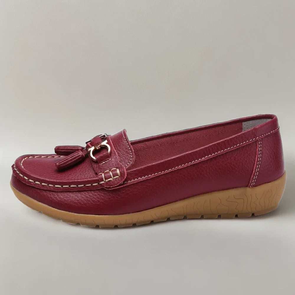 Mocassins doré en couleur métallisée, collection complète