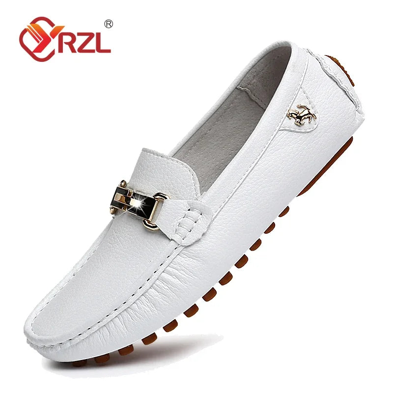 Détail de la double boucle mocassin homme sans lacet confortable