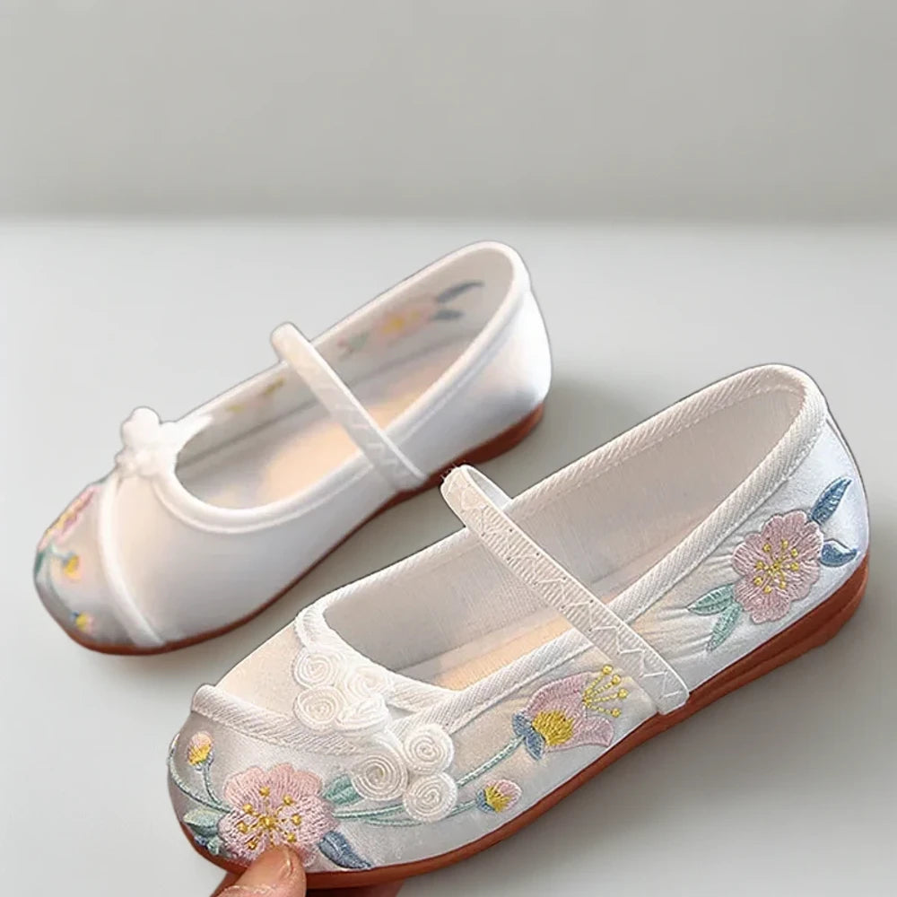 Chaussure mocassin driver rouge vif, facile à enfiler pour les petits pas