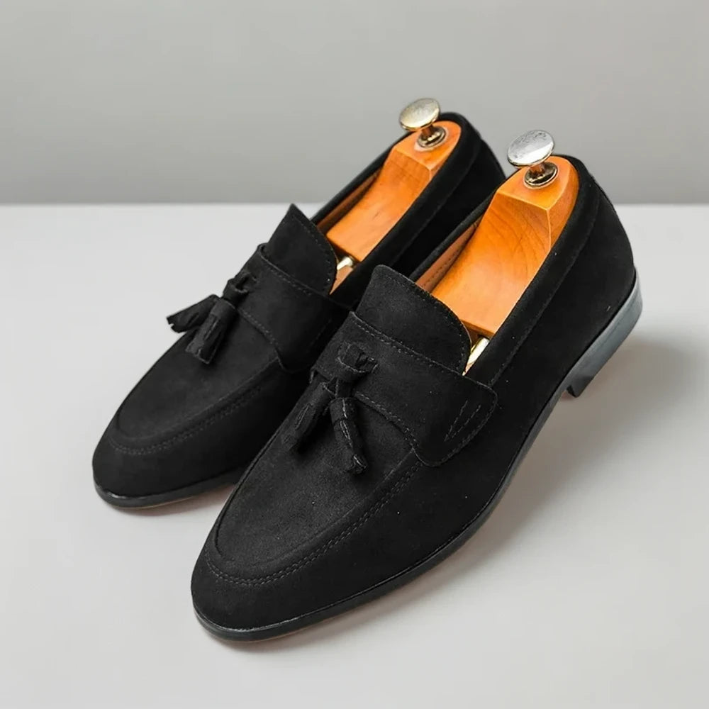 Mocassin driver homme en daim souple, ajustement au pied
