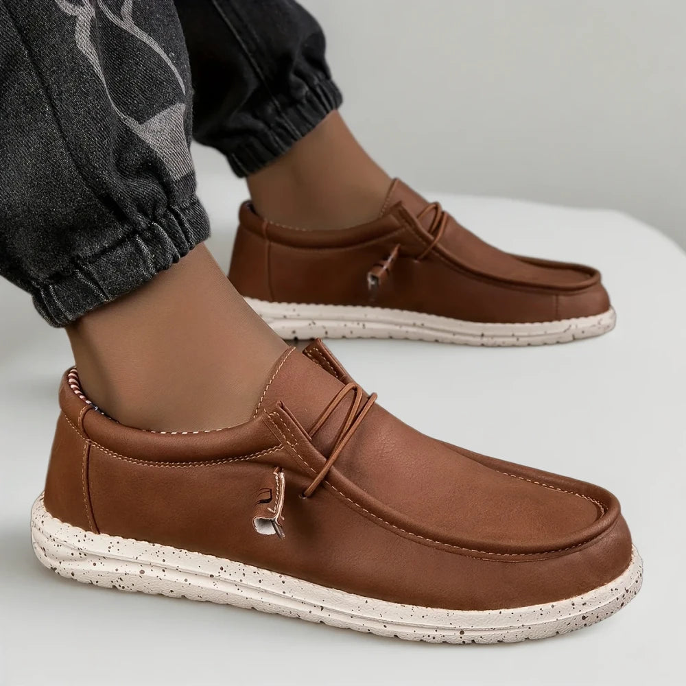 Mocassins ete bleu électrique pour homme, design sans lacet