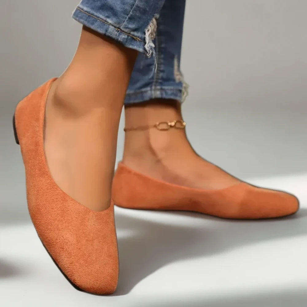 Mocassin femme automne en nuance chaude facile à enfiler