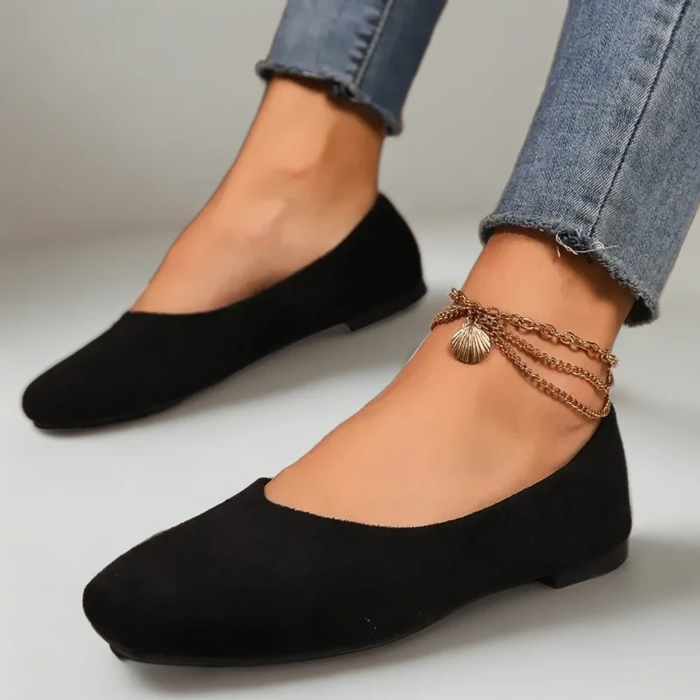 Mocassin femme confortable en cuir avec design minimaliste intemporel