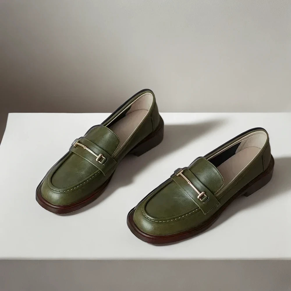 Mocassin montant femme beige bout rond et enfilage facile