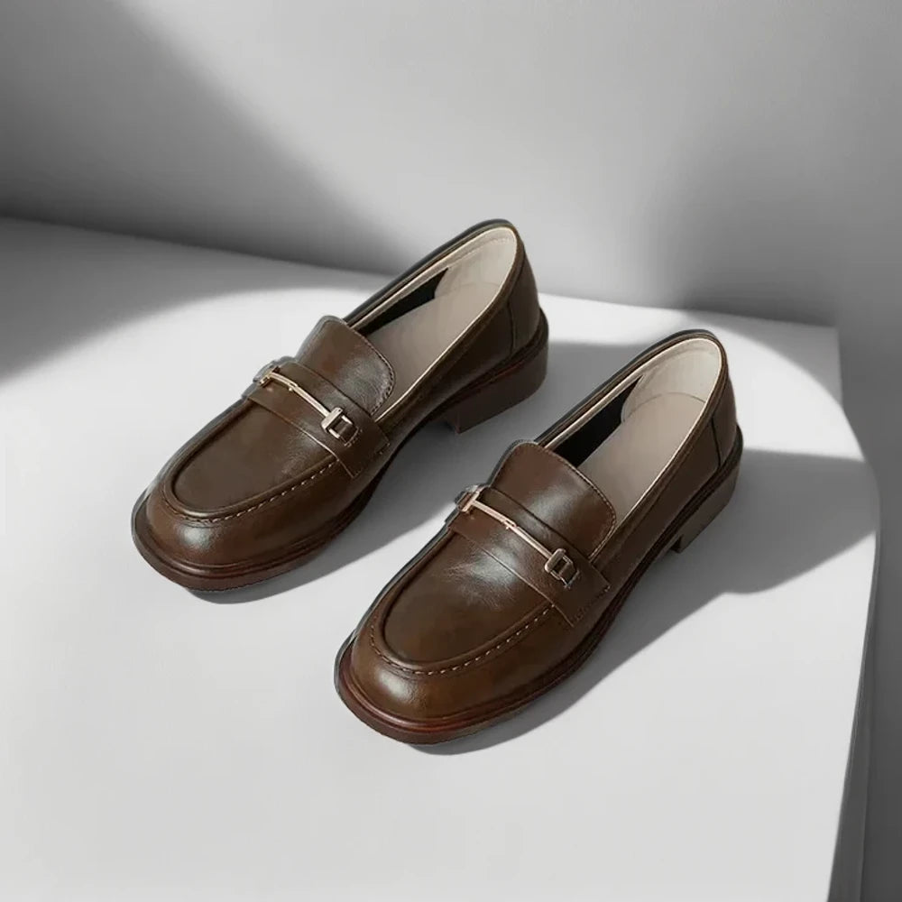 Semelle épaisse et structure du mocassin montant femme cuir premium
