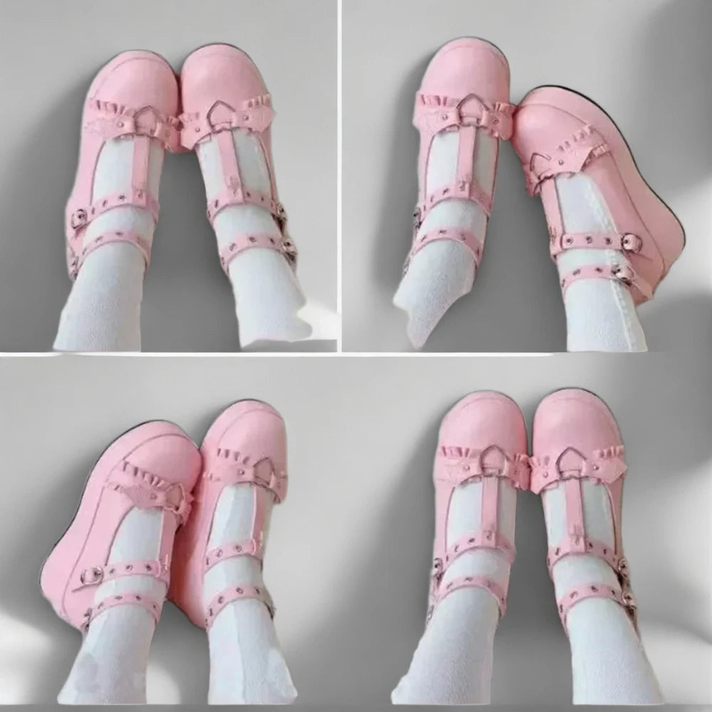 Mocassin femme noir et rose disponibles présentés ensemble sur surface neutre