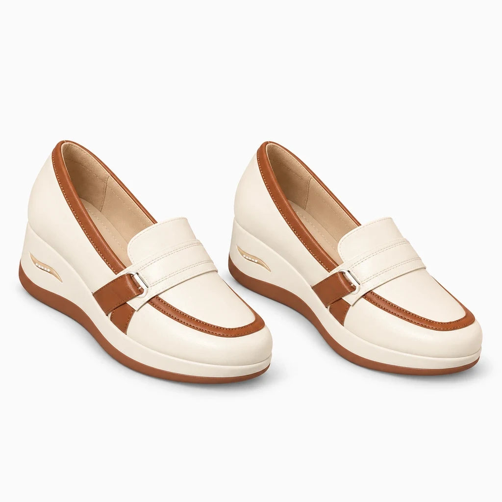 Mocassin femme plateforme beige – 7