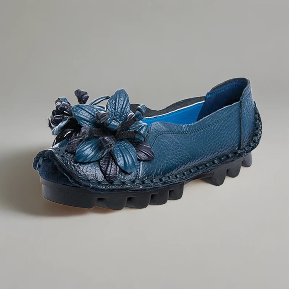 Semelle antidérapante du mocassin femme printemps vue de près